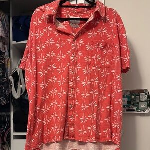 Goodfellow & Co Red and White Casual Button Down Shirt